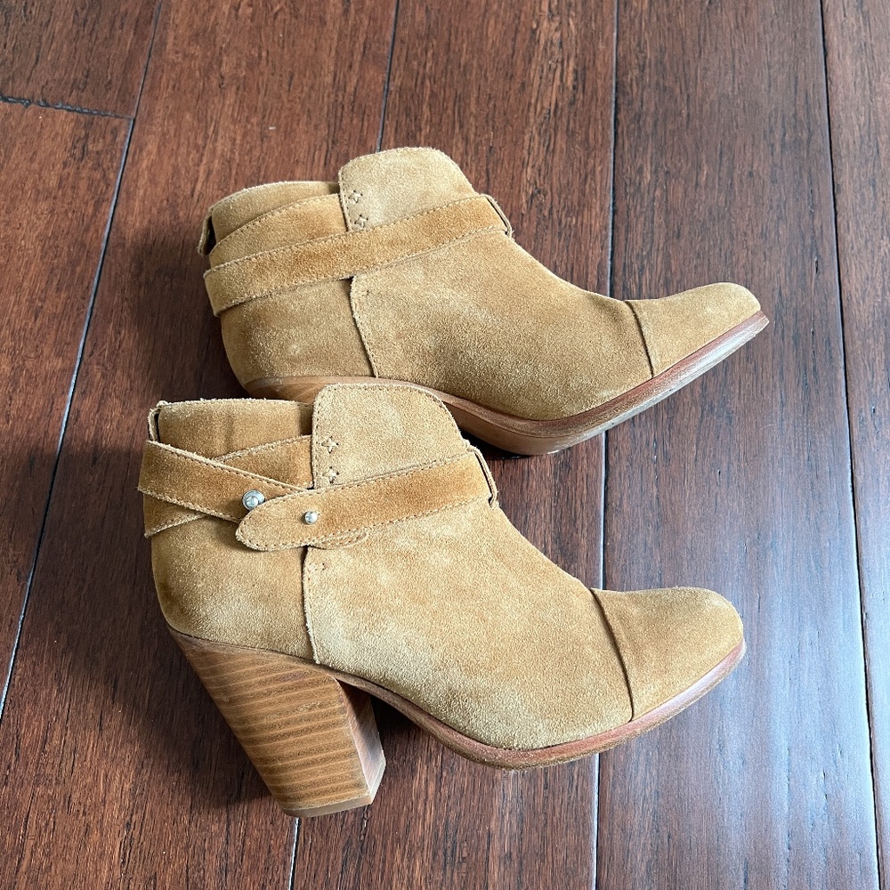 Rag & bone harrow booties tan suede